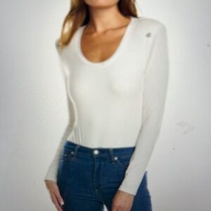 Ellie Tahari White Bodysuit
